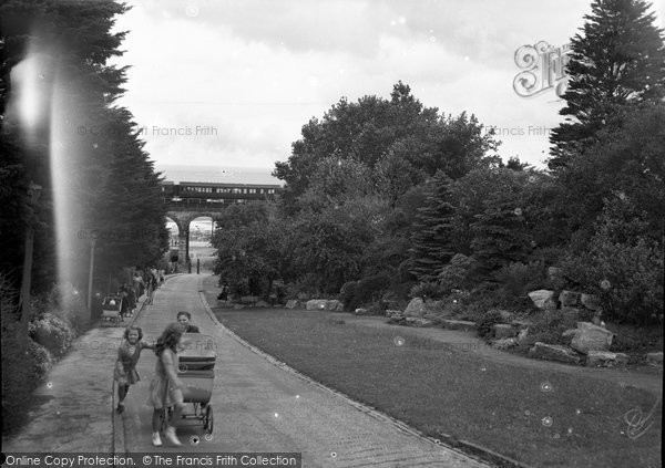 Photo of Colwyn Bay, Rock Garden And Viaduct, Eirias Park 1950