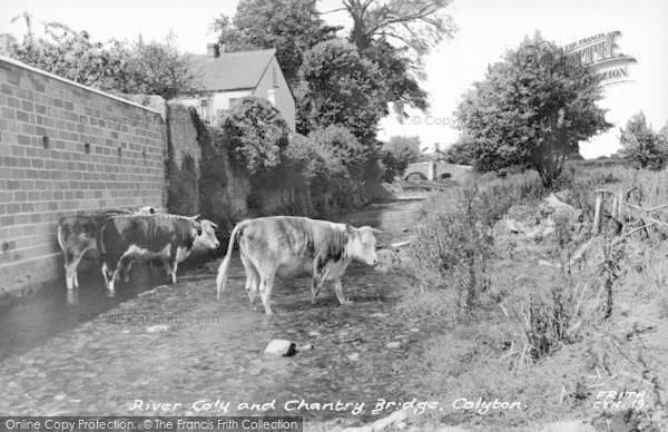 Photo of Colyton, River Coly And Chantry Bridge c.1965