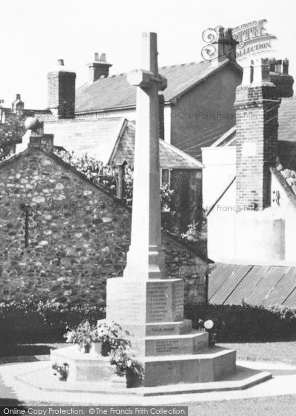 Photo of Colyton, War Memorial  c.1955
