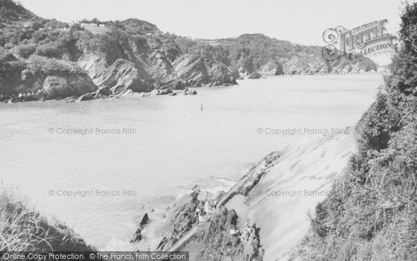 Photo of Combe Martin, Beach And Cliffs c.1955