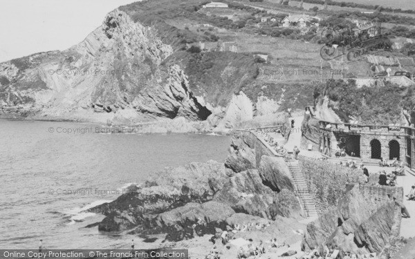 Photo of Combe Martin, Beach And Lester Point c.1955