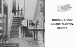"Brooklands", Entrance Hall c.1955, Combe Martin