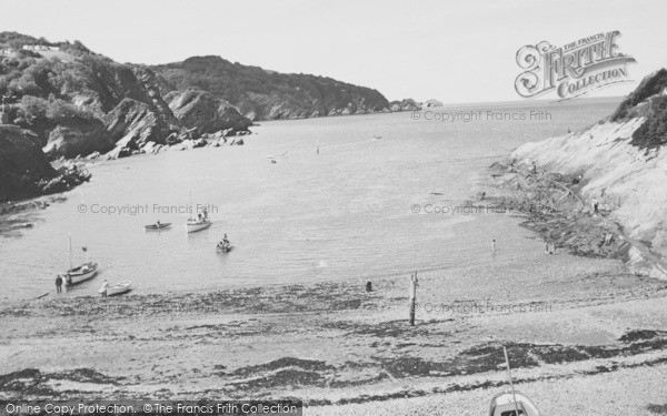 Photo of Combe Martin, Looking Out From The Harbour Beach c.1960