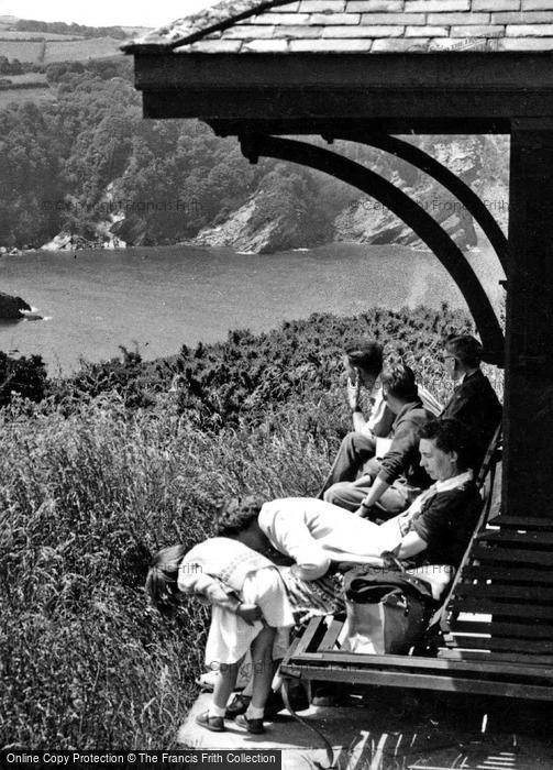 Photo of Combe Martin, Resting On The Way To Hangman Hill c.1955