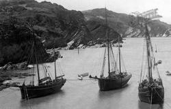 Ships In The Harbour 1911, Combe Martin
