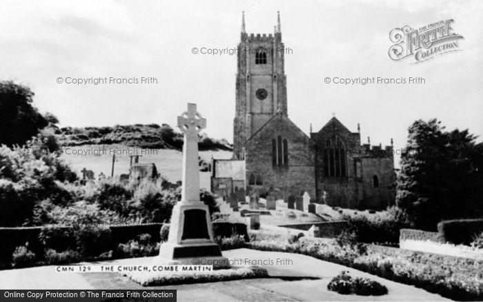 Photo of Combe Martin, St Peter's Church And War Memorial c.1960