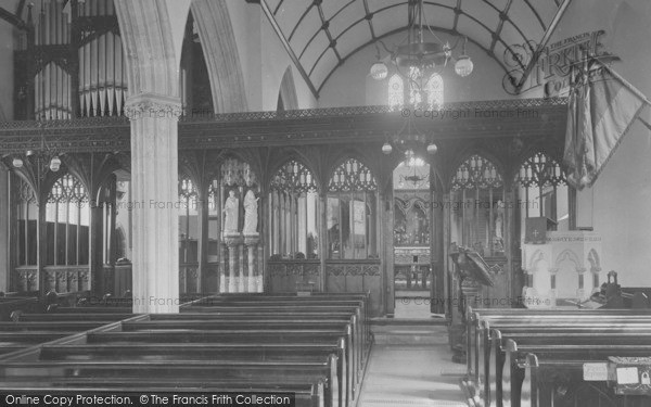 Photo of Combe Martin, St Peter's Church Interior 1937
