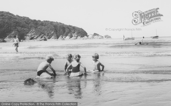 Photo of Combe Martin, The Bay, Children c.1965