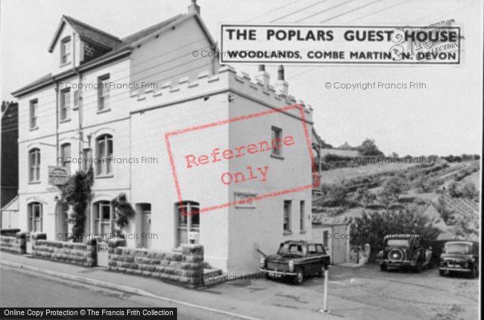 Photo of Combe Martin, The Poplars Guest House c.1960