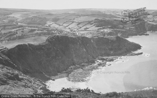 Photo of Combe Martin, View From Hangman Hill c.1960