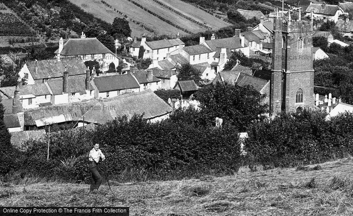 Photo of Combeinteignhead, Haymaking Above The Village 1925