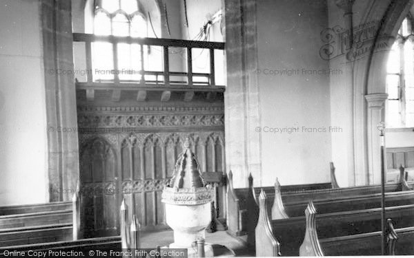Photo of Compton Bishop, The Font, The Church c.1955
