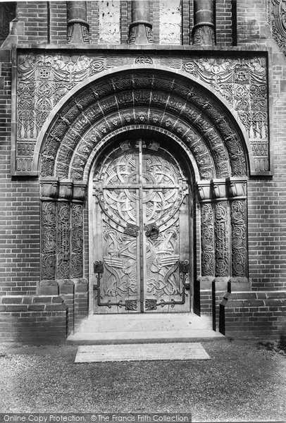 Photo of Compton, Cemetery Chapel Doorway 1906