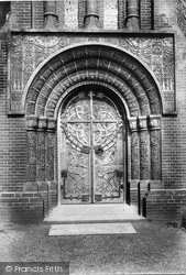 Cemetery Chapel Doorway 1906, Compton