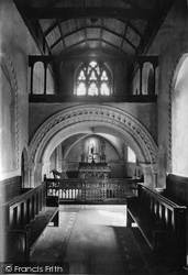 Church Interior Showing Galley 1912, Compton