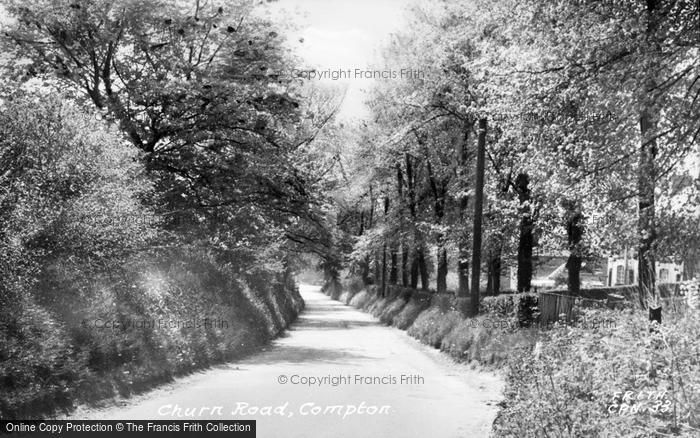 Photo of Compton, Church Road c.1955