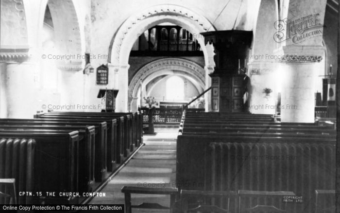 Photo of Compton, The Church, Interior c.1955