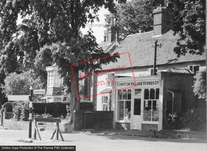 Photo of Compton, The Village Stores c.1955