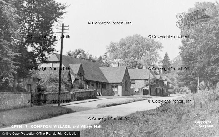 Photo of Compton, Village Hall c.1955