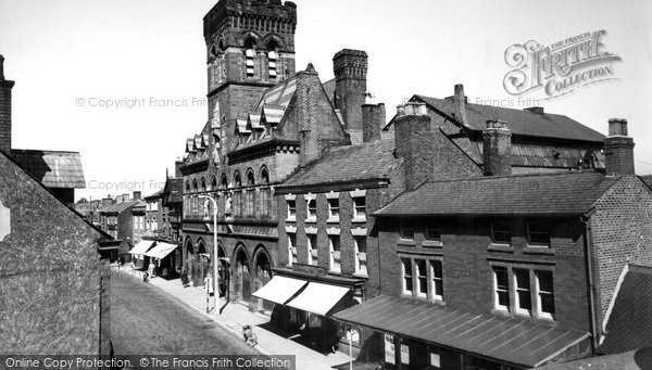 Photo of Congleton, The Town Hall And High Street c.1960