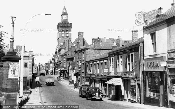 Photo of Congleton, Town Hall And High Street c.1955