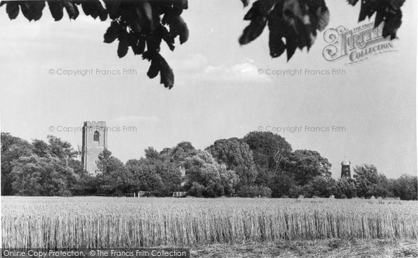Photo of Coningsby, St Michael's Church And Windmill c.1955