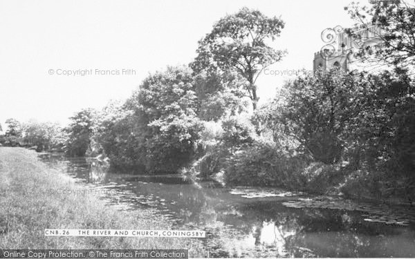 Photo of Coningsby, The River And Church c.1960