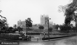 Castle And Memorial c.1960, Conisbrough