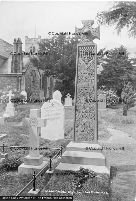 Photo of Coniston, Churchyard, Monument To J.Ruskin 1893