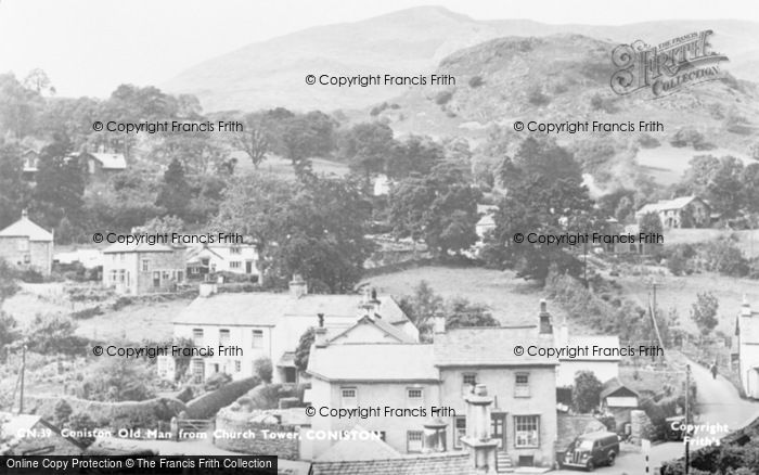 Photo of Coniston, Coniston Old Man From Church Tower c.1955