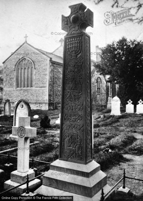 Photo of Coniston, Ruskin's Cross, St Andrew's Churchyard c.1910