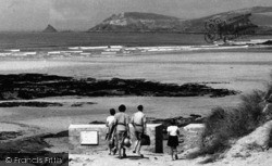 Heading To The Beach c.1955, Constantine Bay