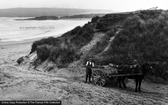 Photo of Constantine Bay, Horse And Cart 1936