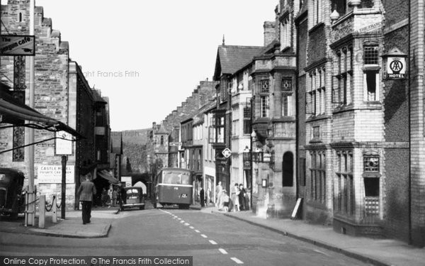 Photo of Conwy, High Street And Castle Hotel c.1955
