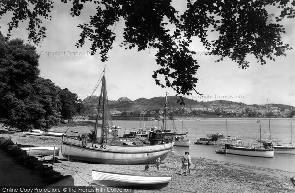 Photo of Conwy, Marine Walk, the Harbour c1955