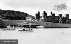 Pont Conway And Castle c.1960, Conwy