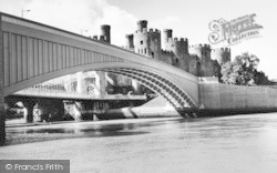 Pont Conway And Castle c.1960, Conwy