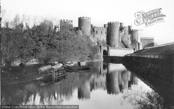 Photo of Conwy, Reflections, The Castle c.1950