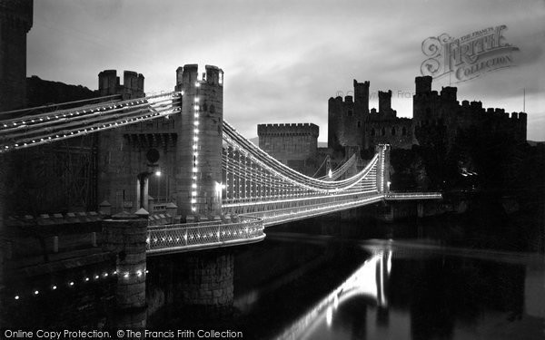 Photo of Conwy, The Bridge Illuminations c.1936