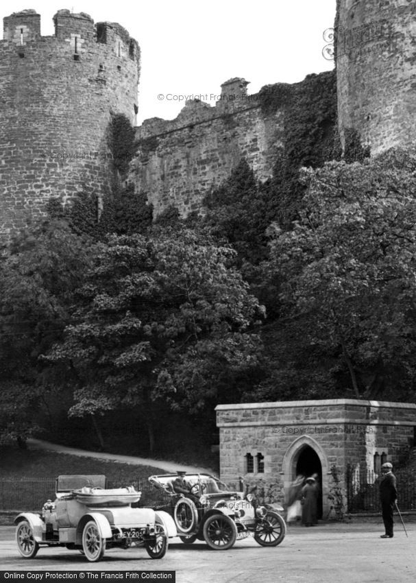 Conwy, the Castle Car Park 1913