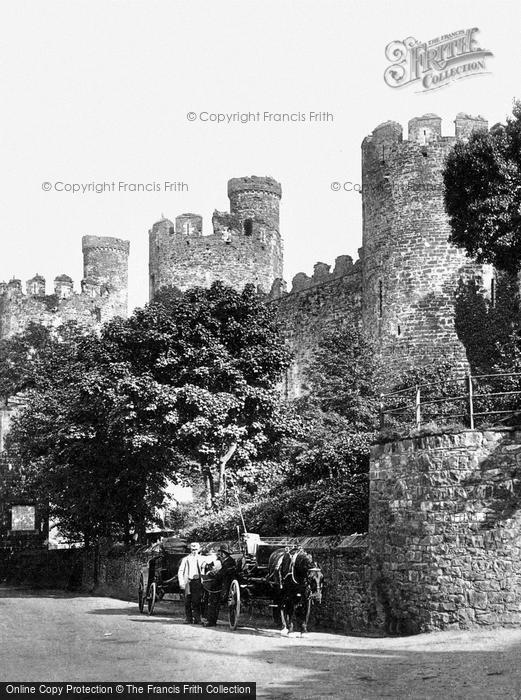 Photo of Conwy, Transport At The Castle 1891