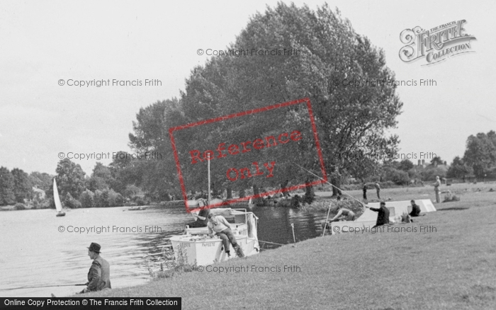 Photo of Cookham, Fishing On The River Thames c.1950