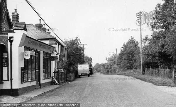 Photo of Copthorne, The Post Office And Main Road c.1955