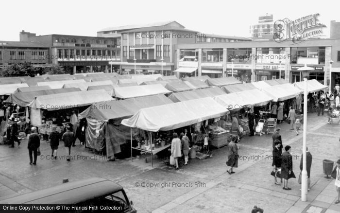 Photo of Corby, Market Square c.1965