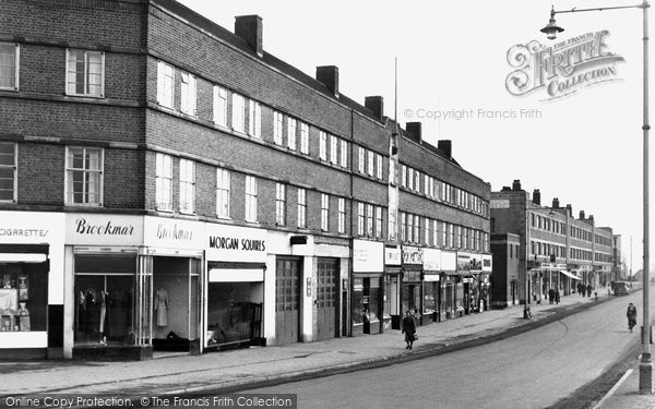 Photo of Corby, Rockingham Road Shops c.1955