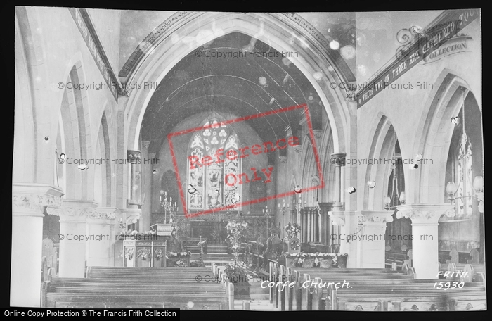 Photo of Corfe Castle, Church Of St Edward The Martyr, Interior c.1883