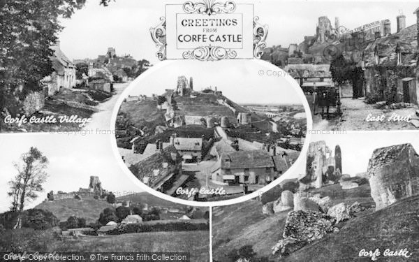 Photo of Corfe Castle, Composite c.1900