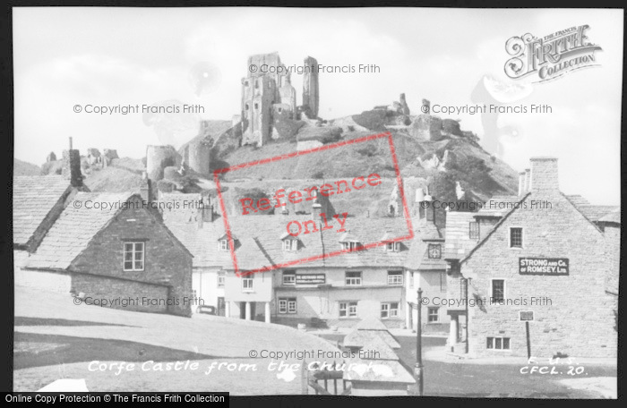 Photo of Corfe Castle, From The Church c.1955