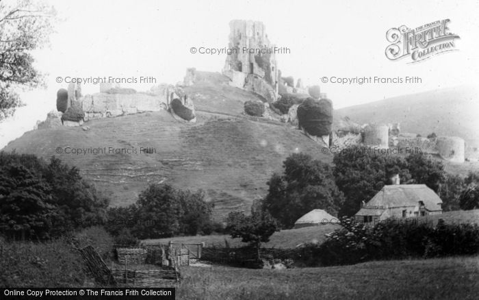 Photo of Corfe Castle, From The West 1890
