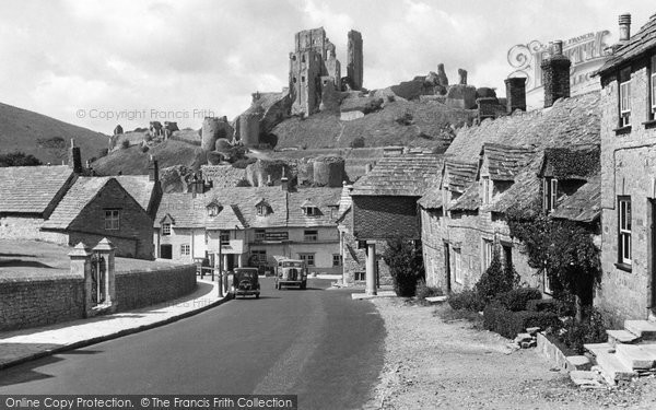 Photo of Corfe Castle, The Village And Castle c.1955